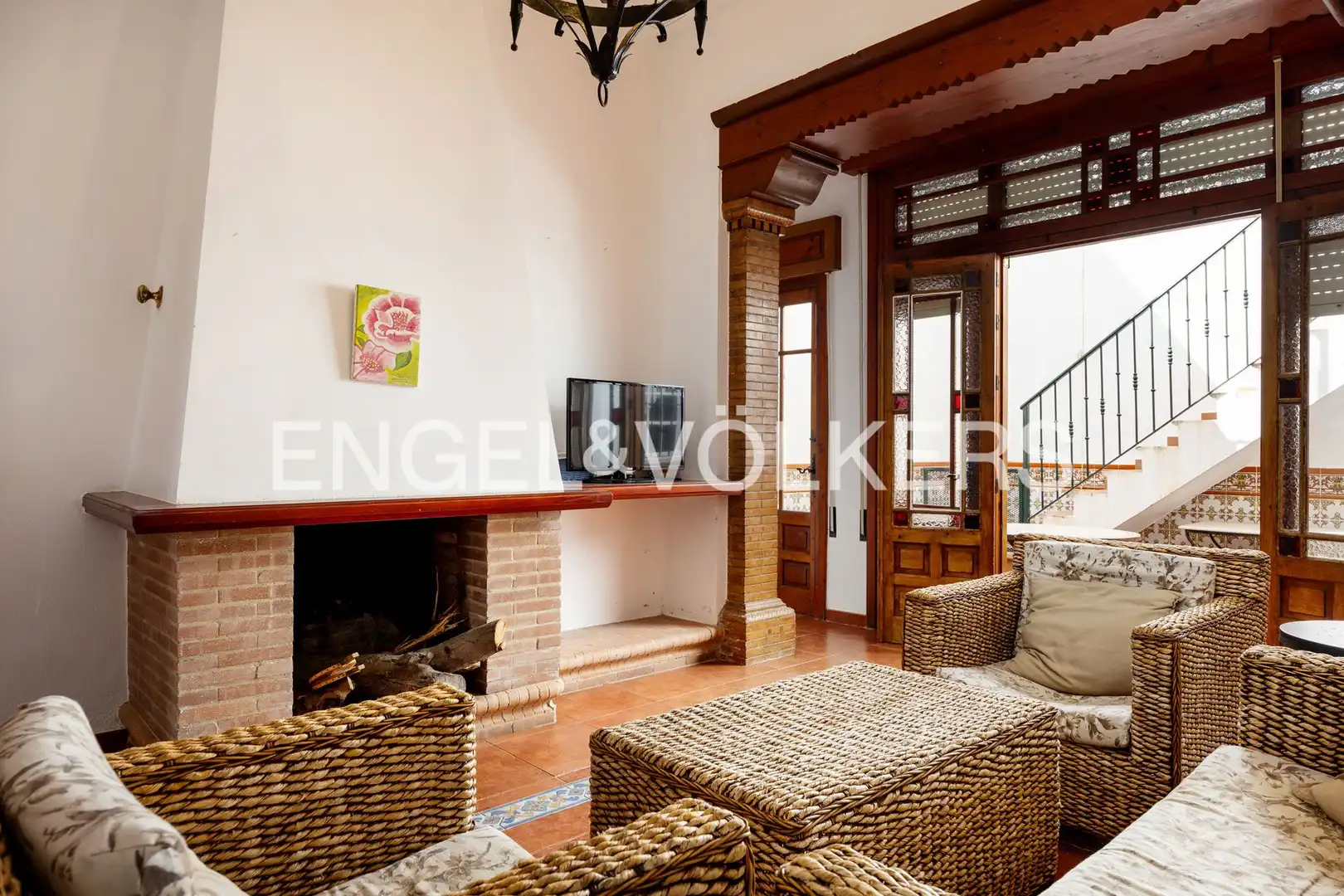 Sala d'estar de Casa o xalet en venda en Chipiona amb Aire condicionat, Calefacció i Jardí privat