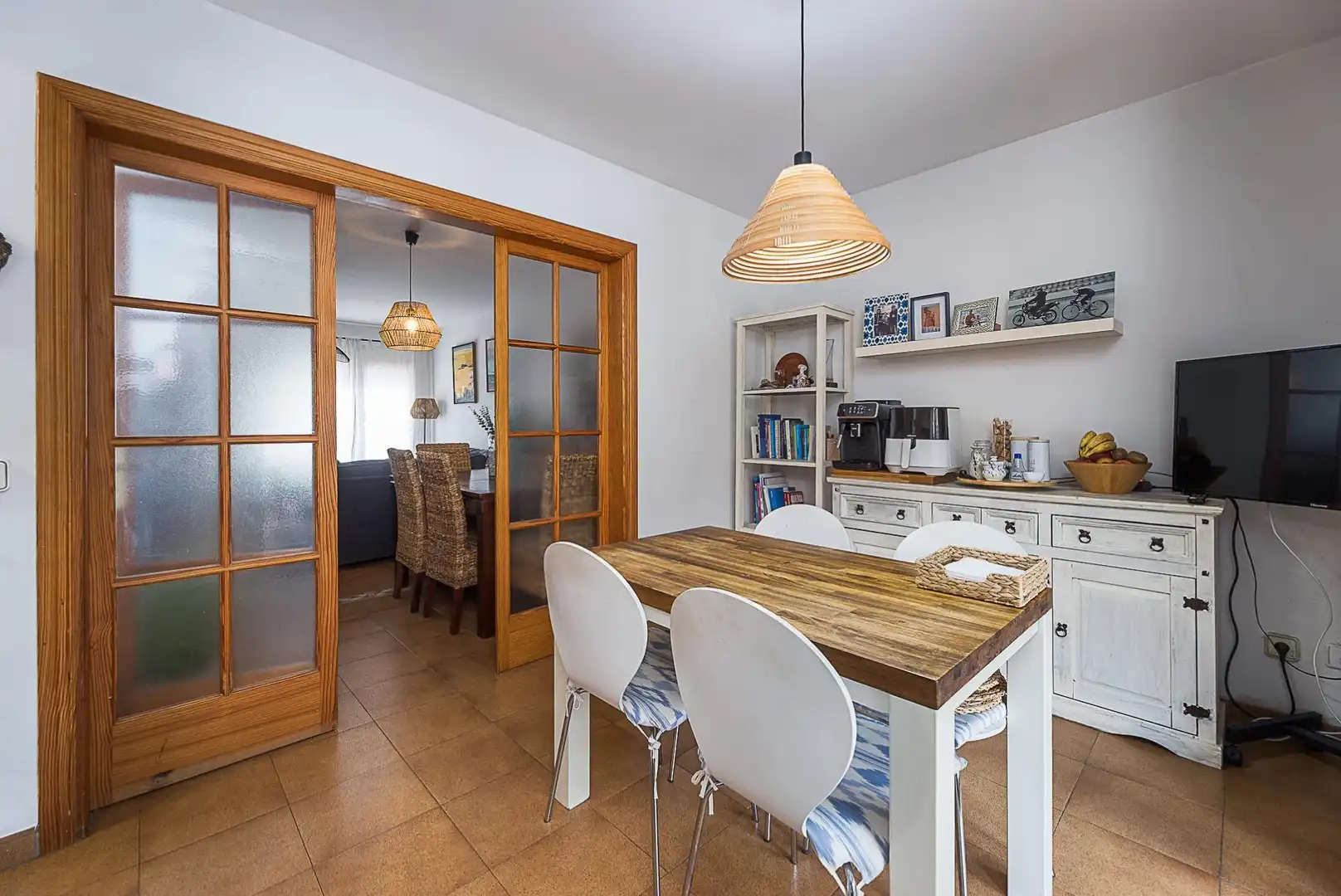 Menjador de Casa adosada en venda en  Palma de Mallorca amb Calefacció, Parquet i Terrassa