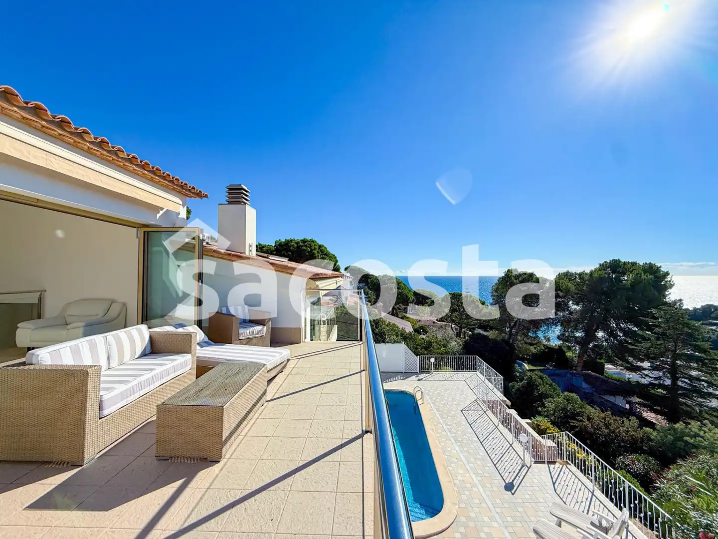 Vista exterior de Casa o chalet en venta en Blanes con Terraza, Piscina y Amueblado