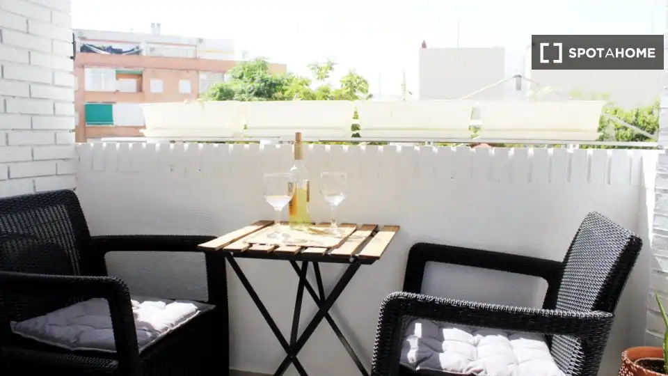 Terraza de Piso de alquiler en Madrid con Aire acondicionado, Calefacción y Amueblado