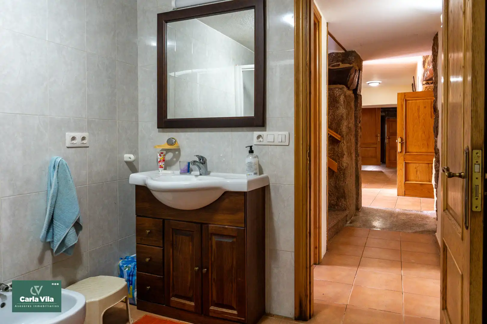 Baño de Finca rústica en venta en O Corgo   con Calefacción, Jardín privado y Parquet