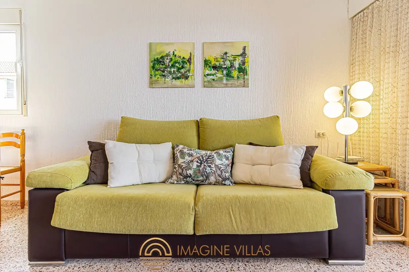 Sala de estar de Apartamento en venta en La Manga del Mar Menor con Amueblado y Piscina comunitaria