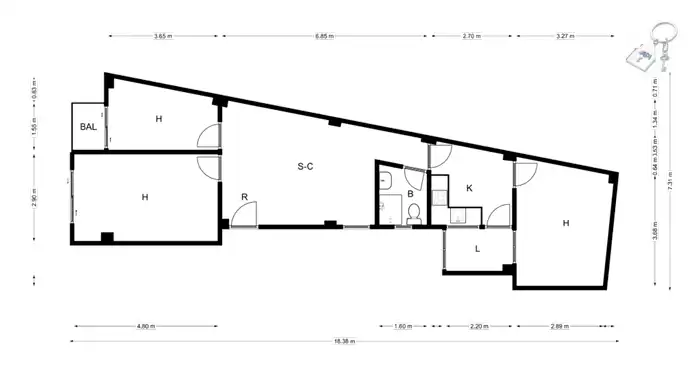 Appartement compact à vendre à Elche ciudad