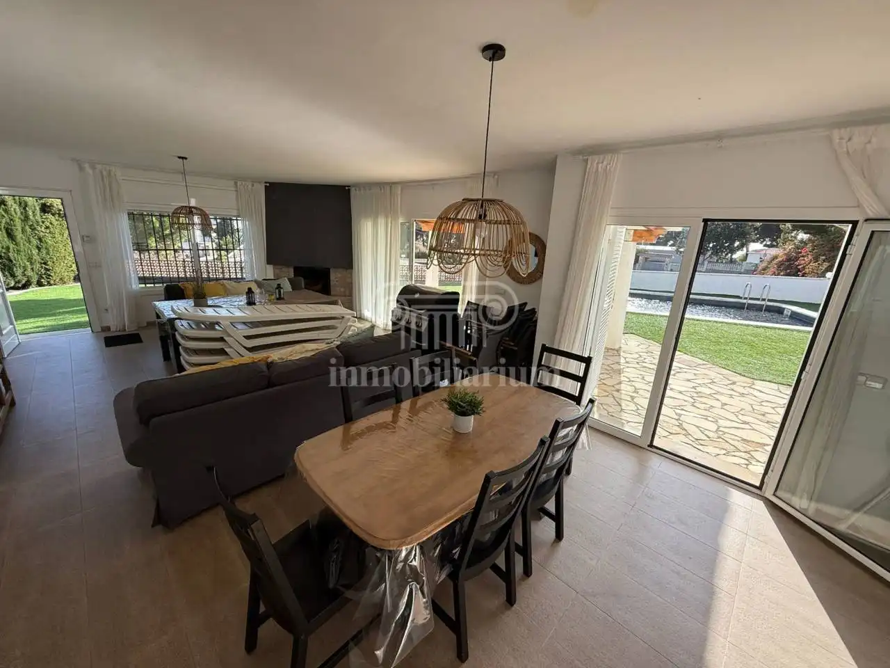 Sala d'estar de Casa o xalet en venda en Lloret de Mar amb Calefacció, Jardí privat i Terrassa
