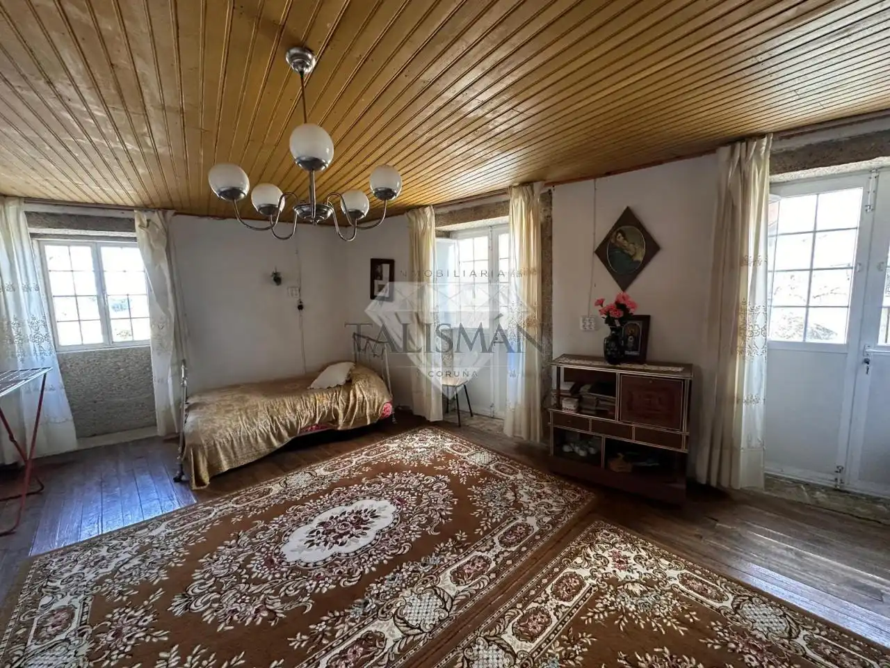 Sala de estar de Casa o chalet en venta en Agolada con Amueblado