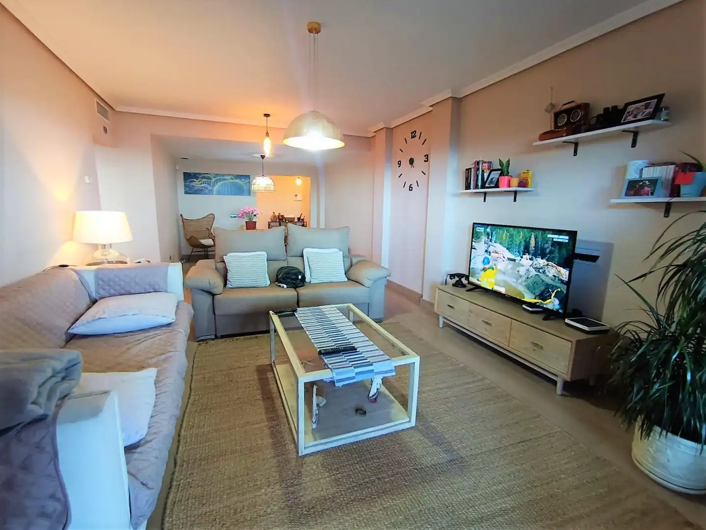 Sala de estar de Apartamento en venta en Águilas con Aire acondicionado, Calefacción y Jardín privado
