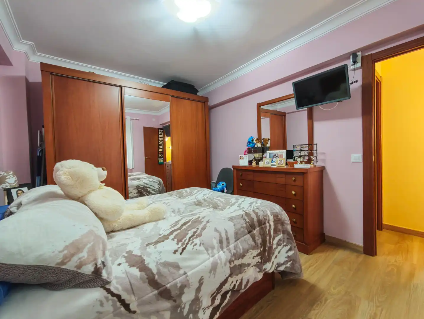 Schlafzimmer von Wohnung zum Verkauf in Ferrol mit Heizung, Möbliert und Waschmaschine