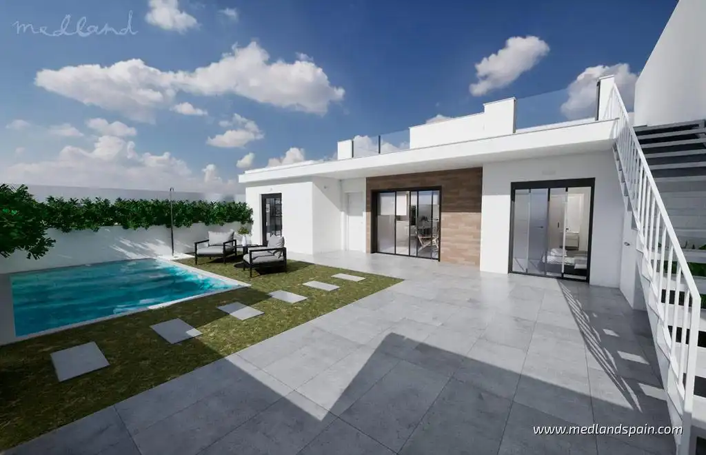 Swimming pool of Houses for sale in Torre-Pacheco  with Private garden, Terrace and Swimming Pool