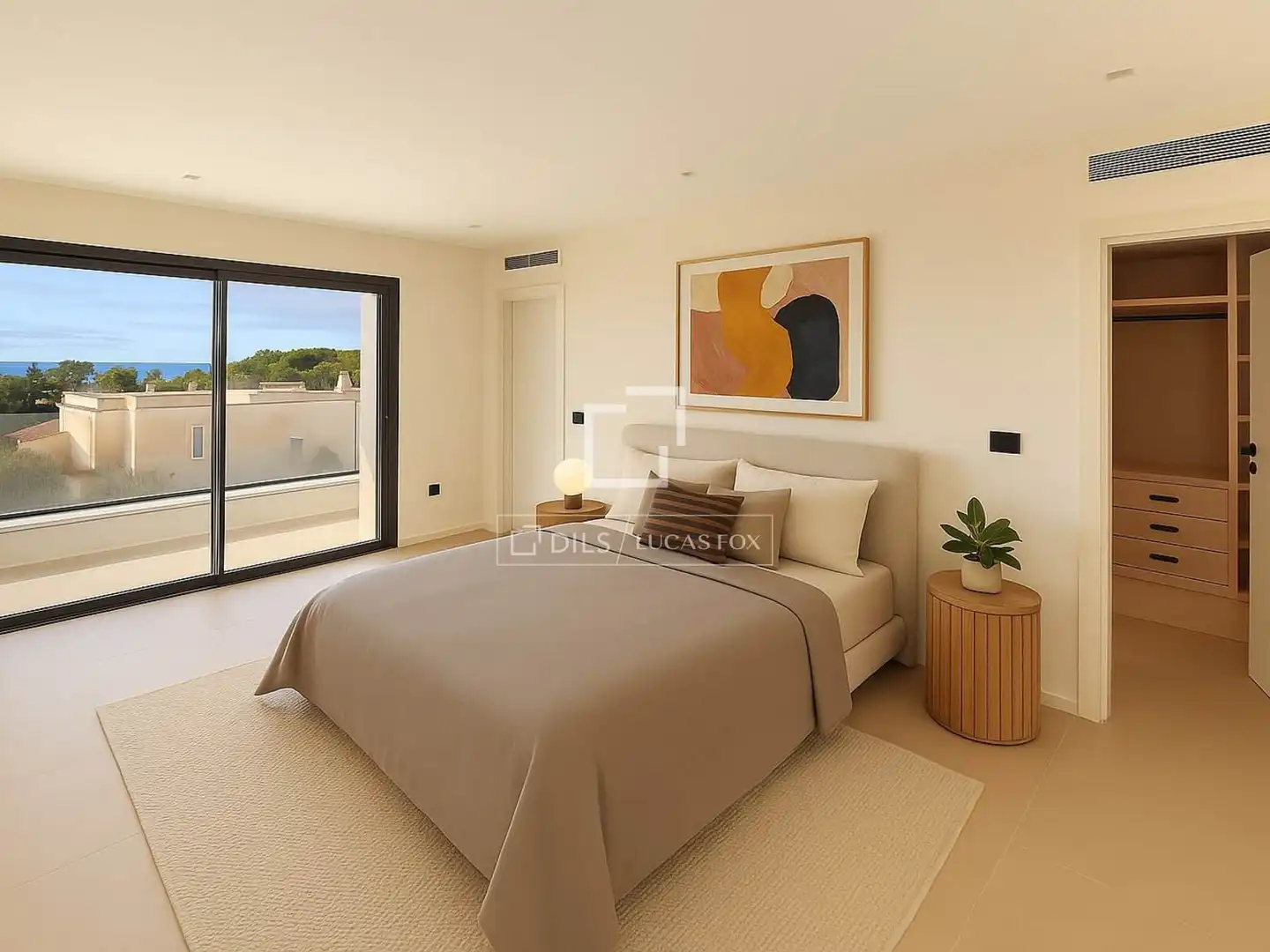Dormitori de Casa o xalet en venda en Santa Eulària des Riu amb Aire condicionat, Piscina i Balcó