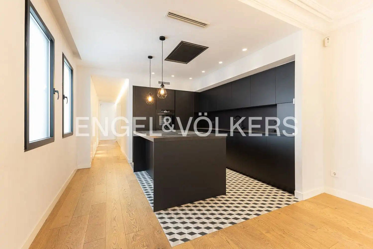 Kitchen of Attic for rent in Valencia  with Air Conditioner, Heating and Terrace