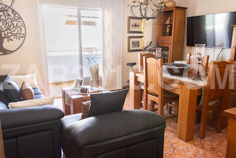 Living room of Flat for sale in Garrucha  with Terrace, Furnished and Oven