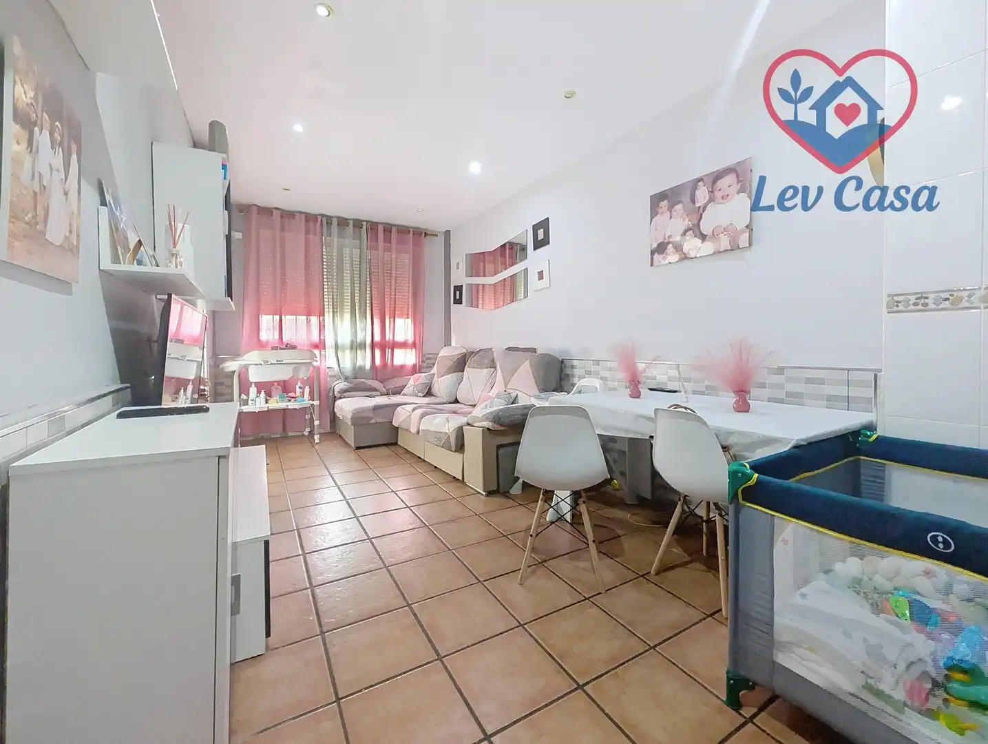 Sala d'estar de Apartament en venda en Fuente Álamo de Murcia amb Aire condicionat, Calefacció i Moblat