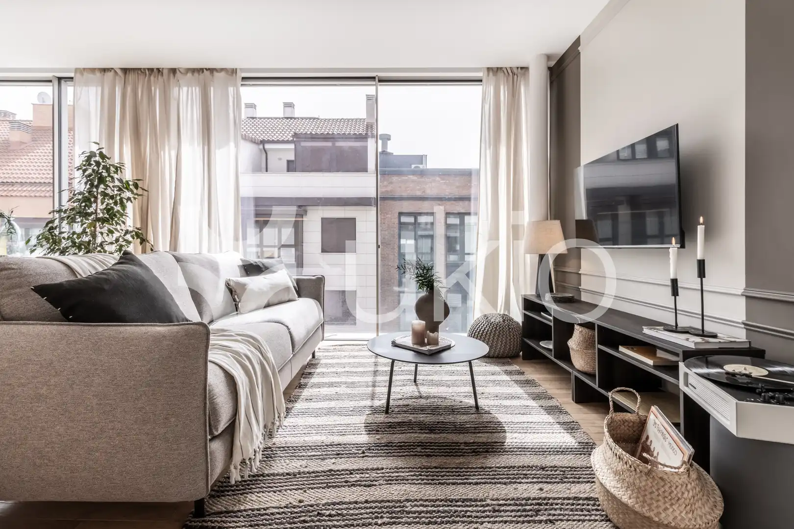 Wohnzimmer von Wohnungen zur Miete in Madrid mit Klimaanlage, Heizung und Möbliert