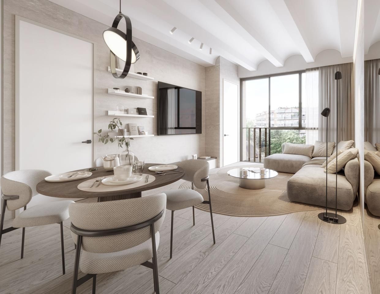 Living room of Attic for sale in  Barcelona Capital  with Air Conditioner, Terrace and Storage room