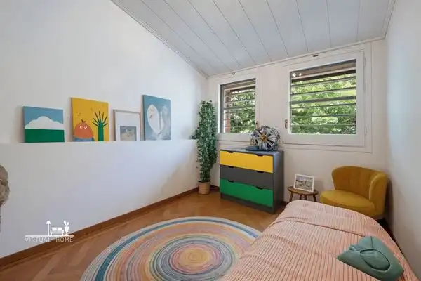 Dormitori de Casa o xalet en venda en Sant Cugat del Vallès amb Calefacció, Jardí privat i Terrassa