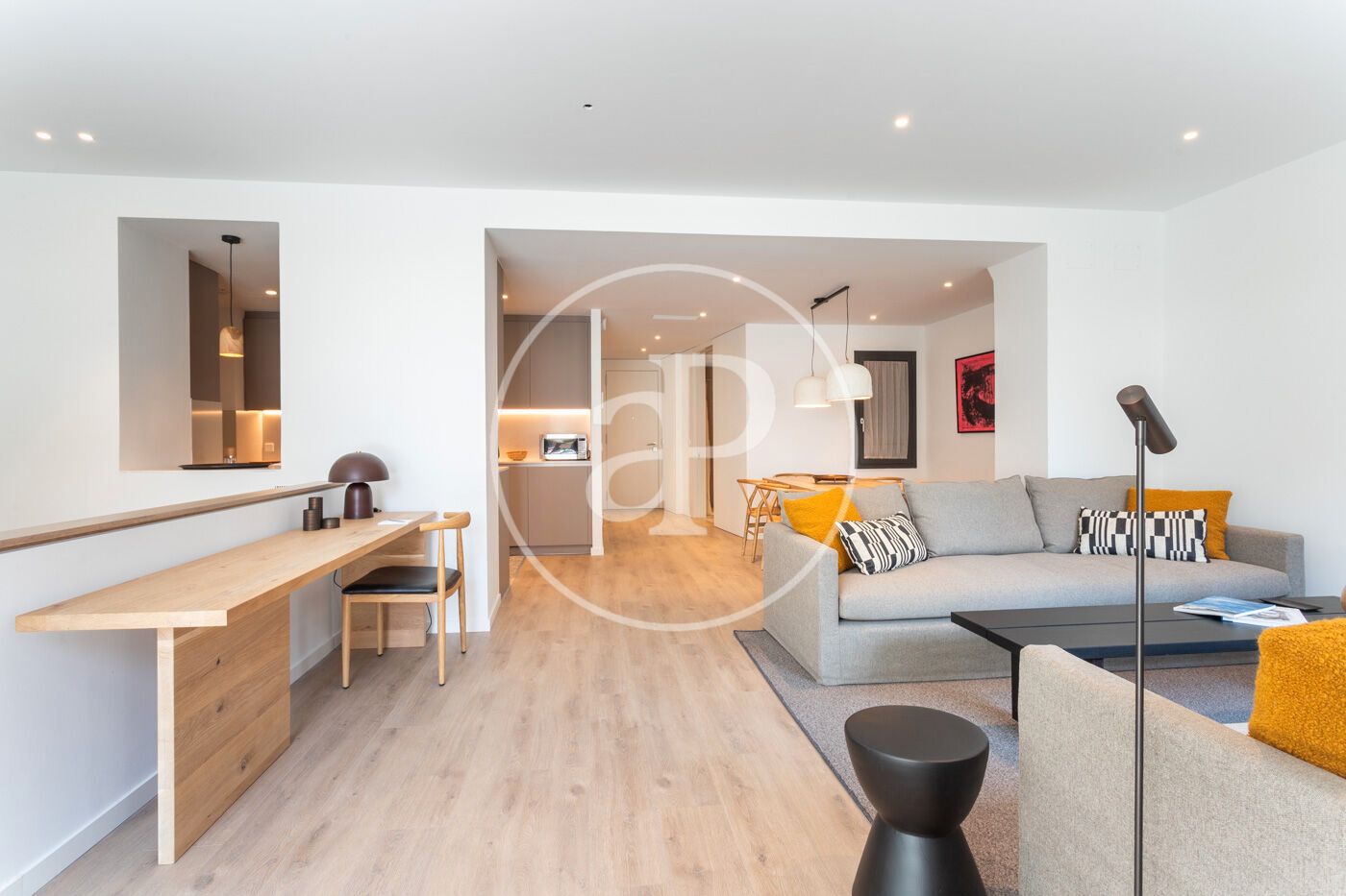 Living room of Flat to rent in  Barcelona Capital  with Air Conditioner, Heating and Terrace