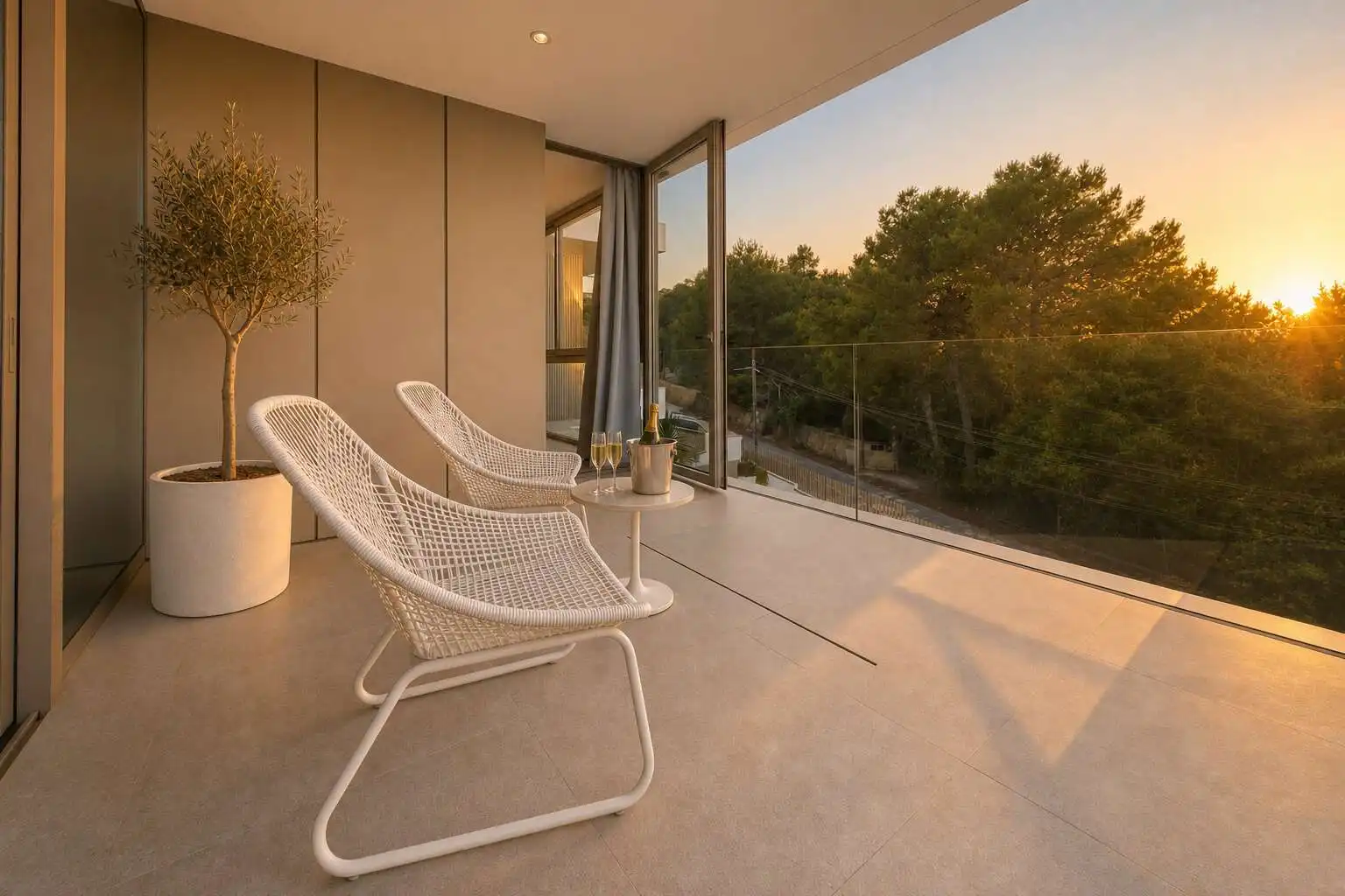 Terrasse von Einfamilien-Reihenhaus zum Verkauf in Capdepera mit Klimaanlage, Terrasse und Möbliert