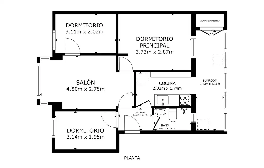 Wohnung zum Verkauf in Madrid mit Klimaanlage, Heizung und Terrasse