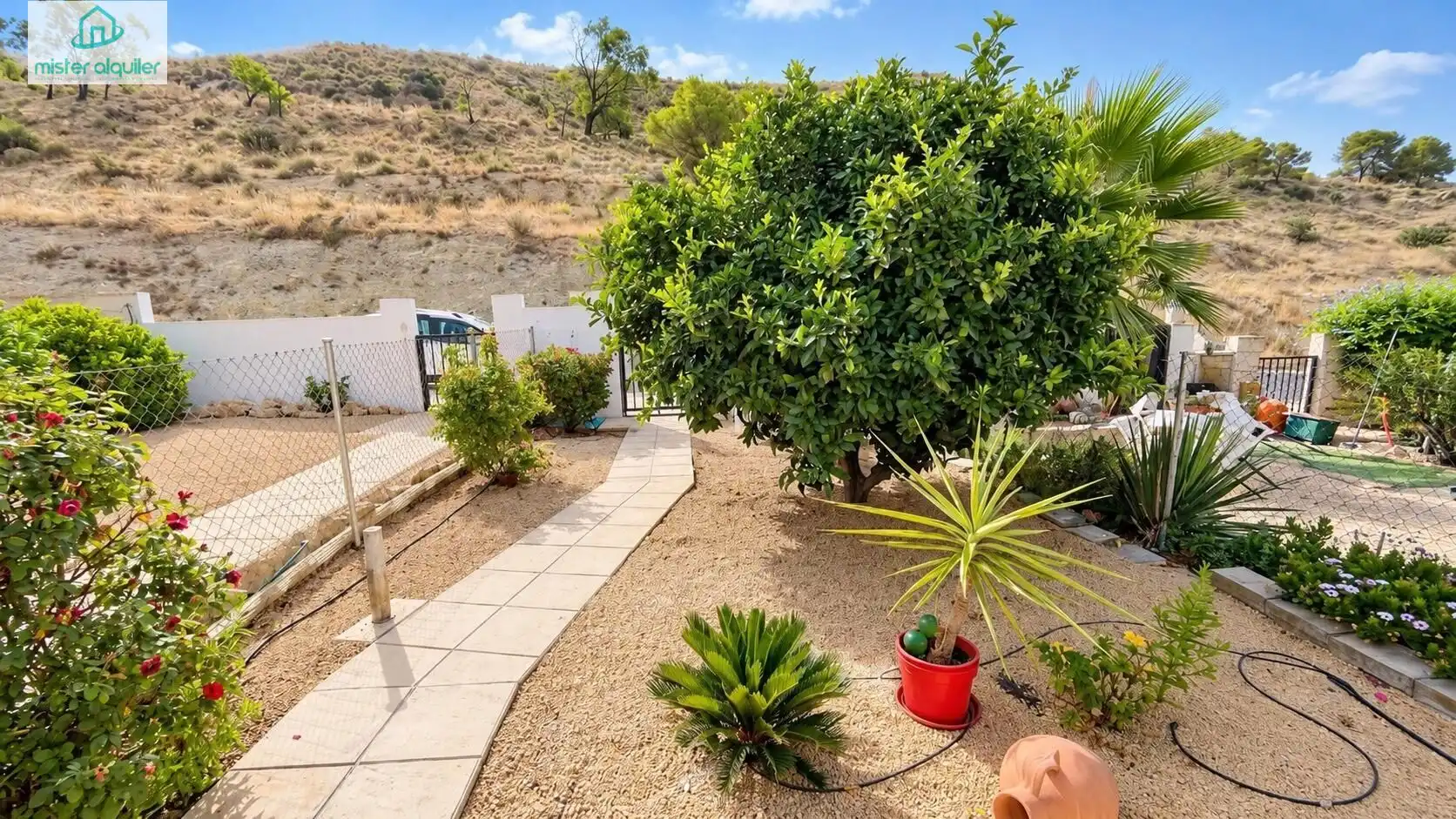 Garden of Houses for rent in Busot  with Air Conditioner, Heating and Private garden