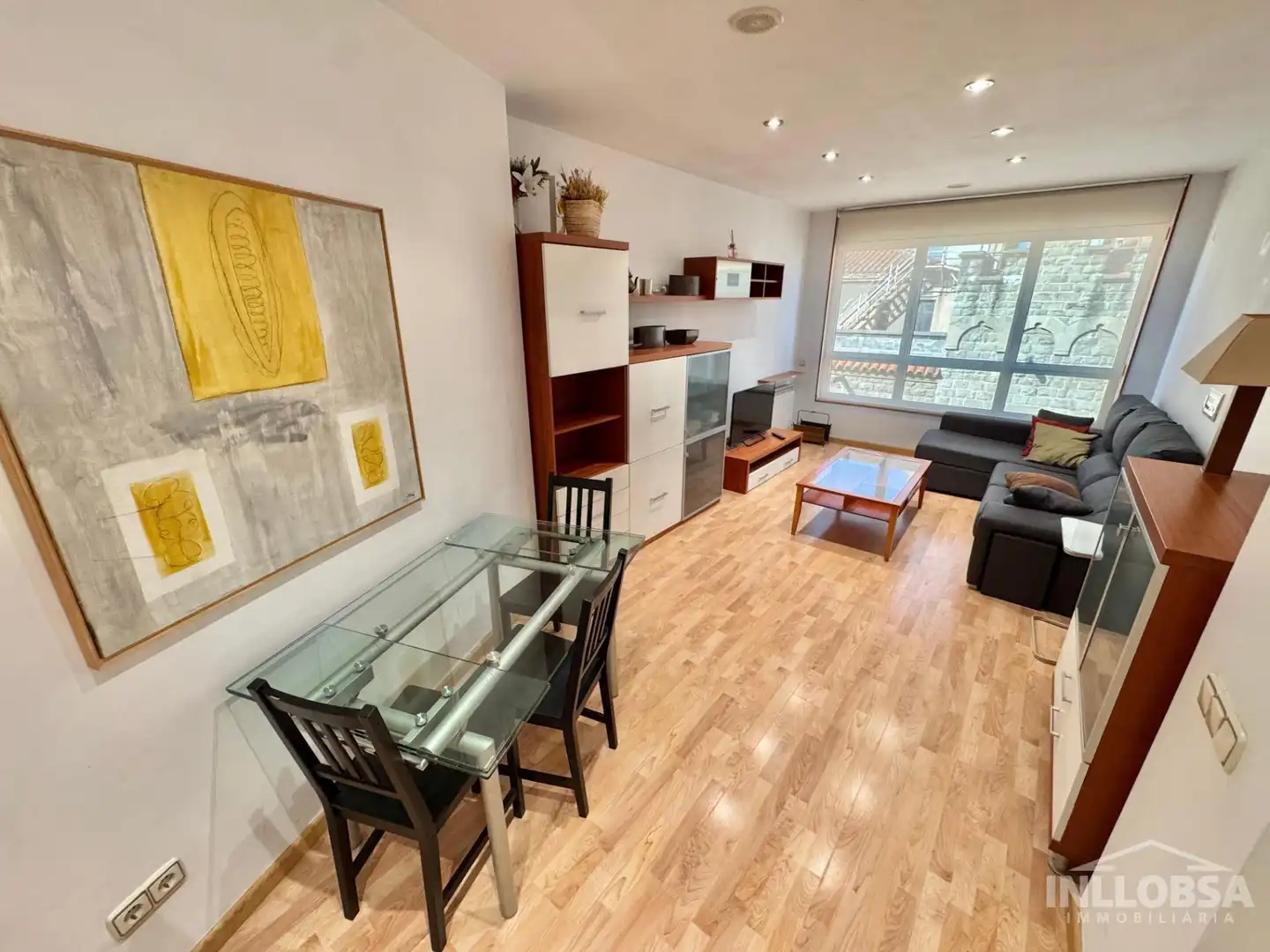 Sala de estar de Piso de alquiler en Manresa con Aire acondicionado, Calefacción y Parquet