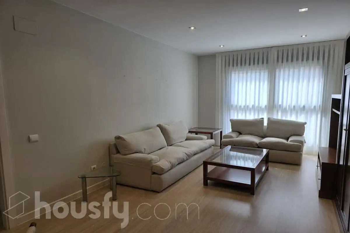Sala de estar de Piso de alquiler en Barcelona con Aire acondicionado, Calefacción y Parquet