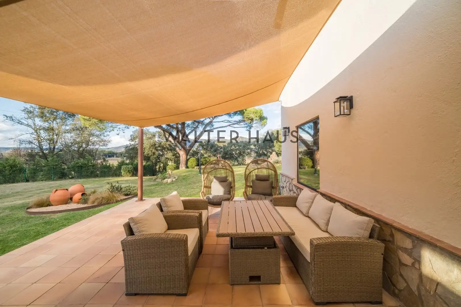 Terraza de Finca rústica en venta en Santa Cristina d'Aro con Calefacción, Jardín privado y Parquet