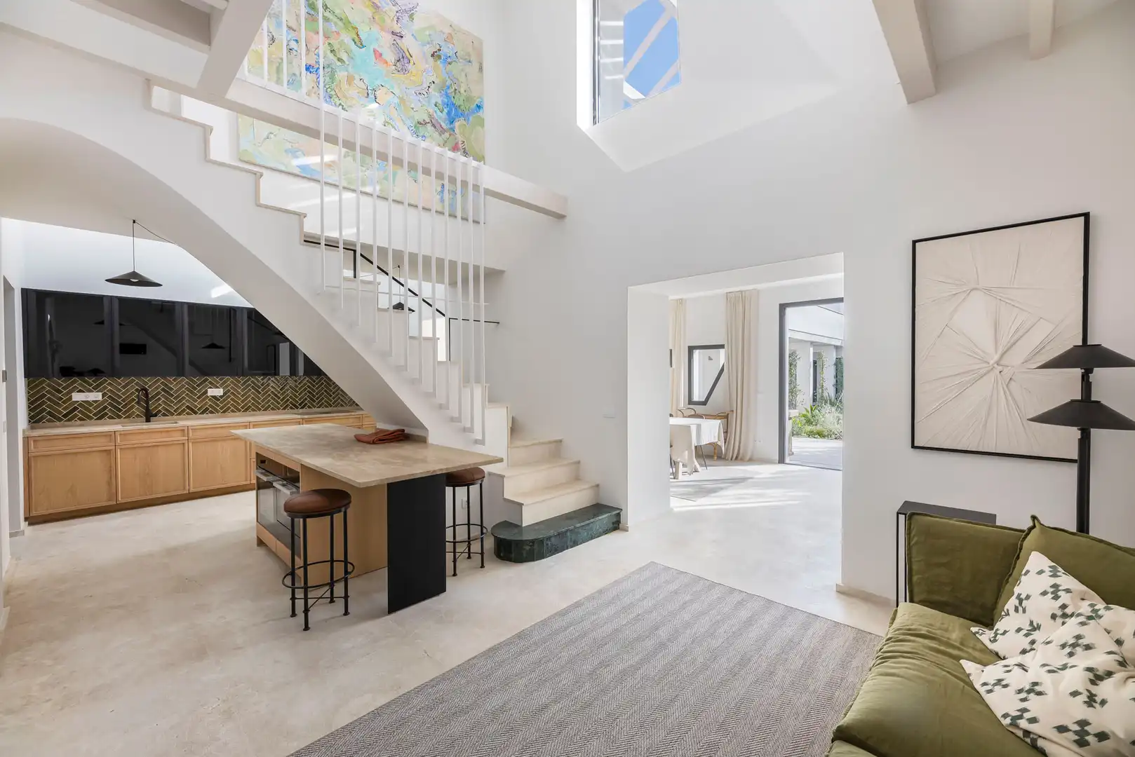 Sala de estar de Casa adosada en venta en Santa María del Camí con Aire acondicionado, Jardín privado y Terraza