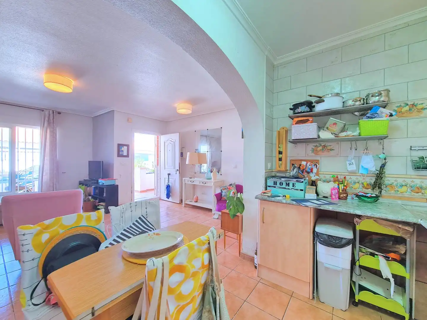 Cocina de Casa adosada en venta en Cartagena con Terraza, Amueblado y Piscina comunitaria