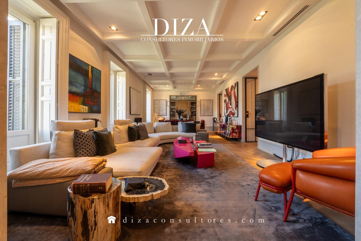Living room of Flat for sale in  Madrid Capital  with Air Conditioner, Heating and Storage room