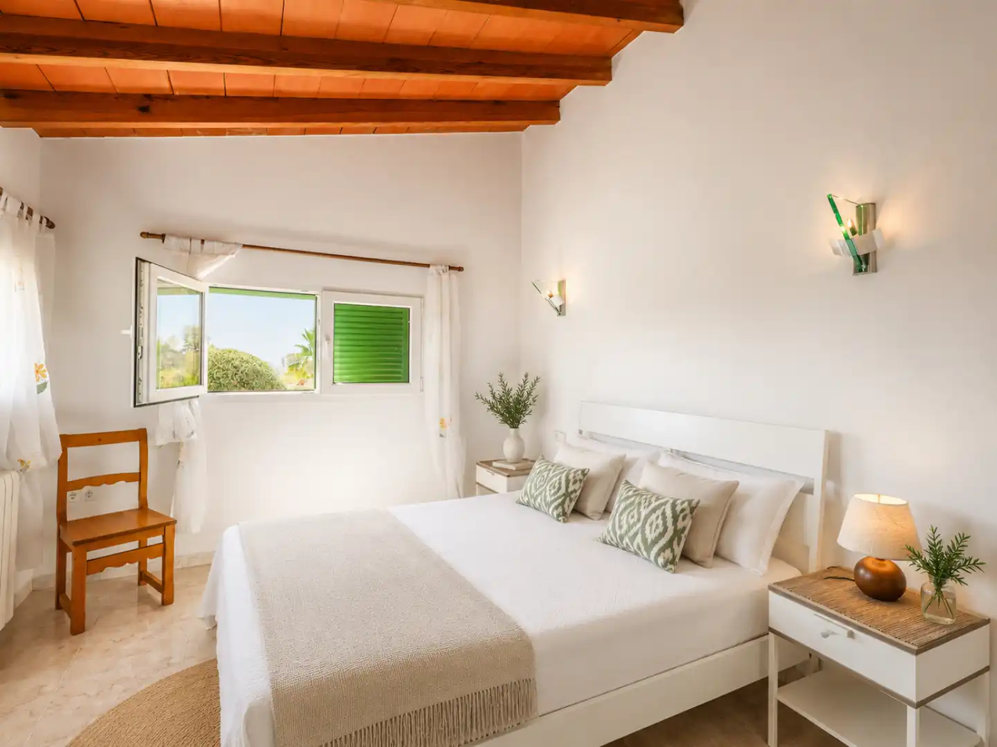 Schlafzimmer von Haus oder Chalet zur Miete in Porreres mit Klimaanlage, Heizung und Terrasse