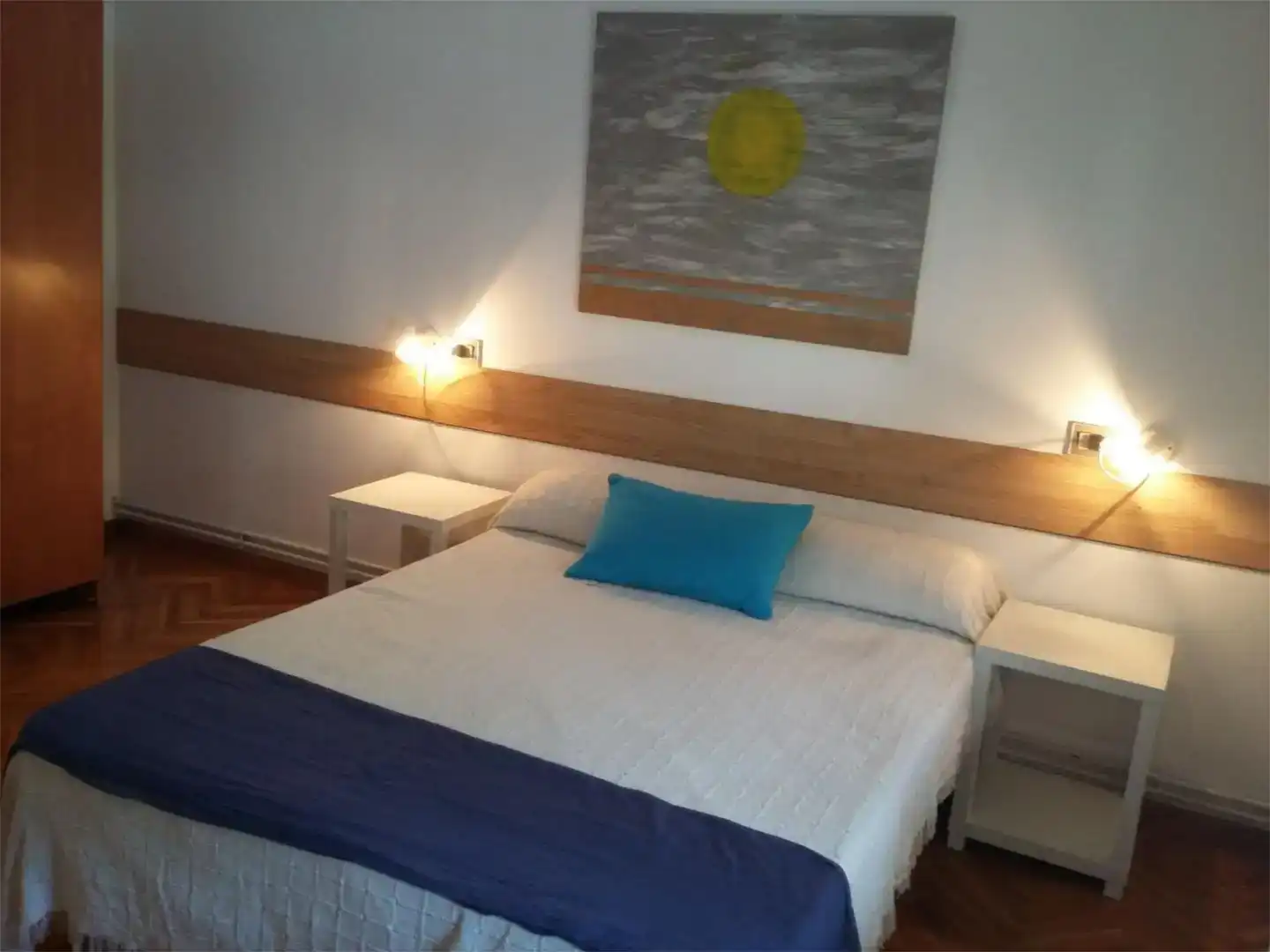 Schlafzimmer von Wohnung zur Miete in Ibias mit Parkett, Abstellraum und Möbliert