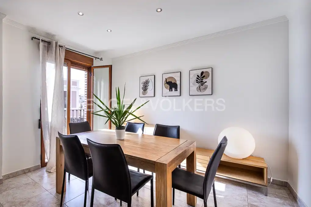 Dining room of Flat for rent in Valencia  with Air Conditioner, Heating and Terrace