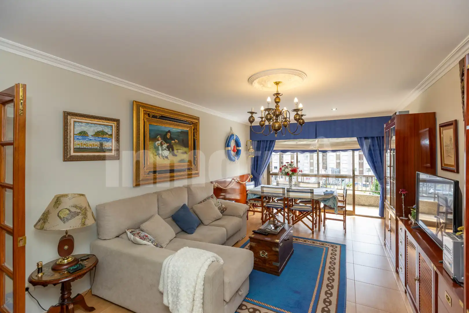 Wohnzimmer von Wohnung zum Verkauf in Sanxenxo mit Privatgarten, Terrasse und Möbliert