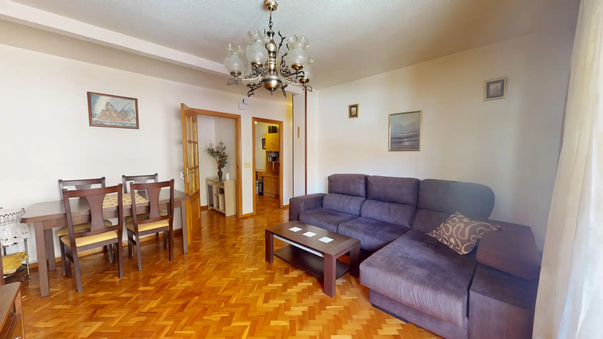 Living room of Flat for sale in Villajoyosa / La Vila Joiosa  with Air Conditioner, Furnished and Balcony