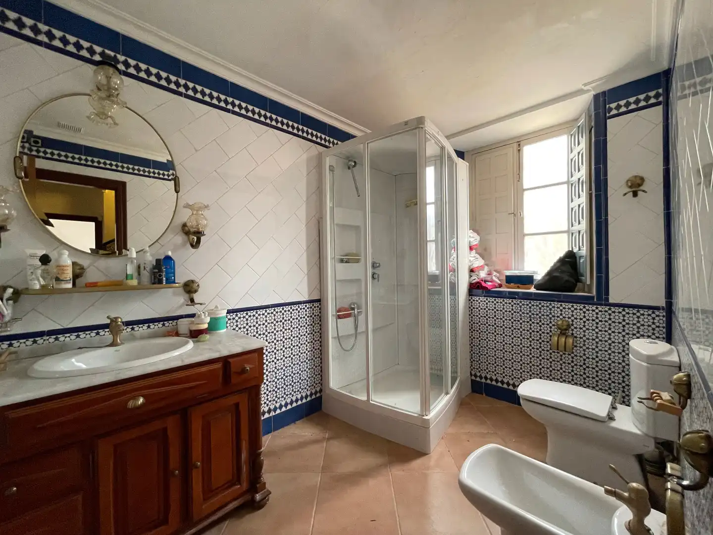 Baño de Finca rústica en venta en Antequera con Jardín privado, Piscina y Internet
