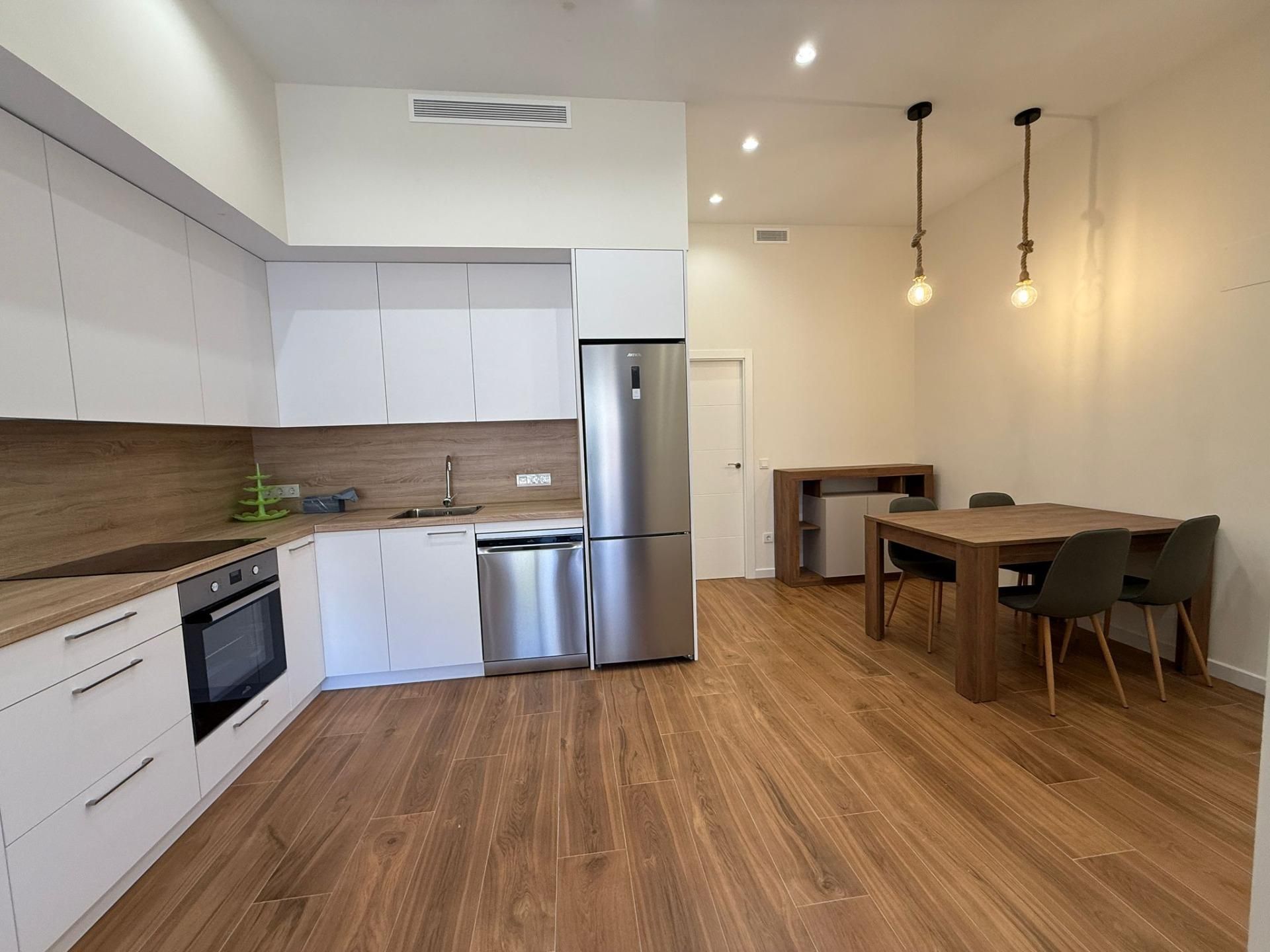 Cocina de Piso de alquiler en Alicante / Alacant con Aire acondicionado y Balcón