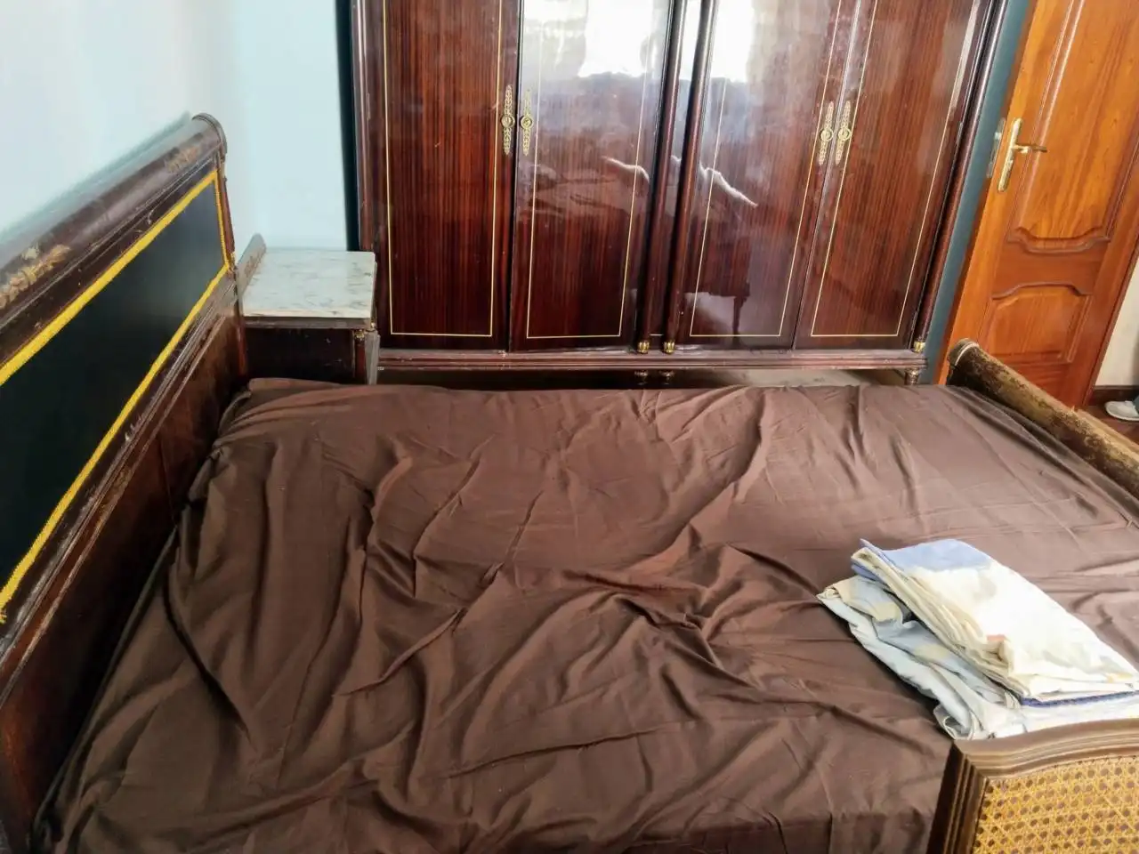 Bedroom of Flat for rent in Burgos  with Heating, Parquet flooring and Furnished