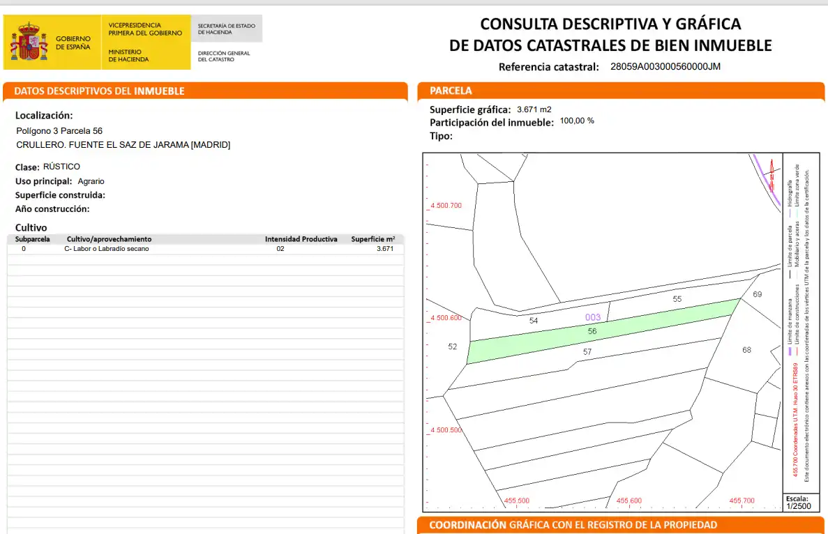 Terreny rústic en venda a Vereda de Agudín 70B