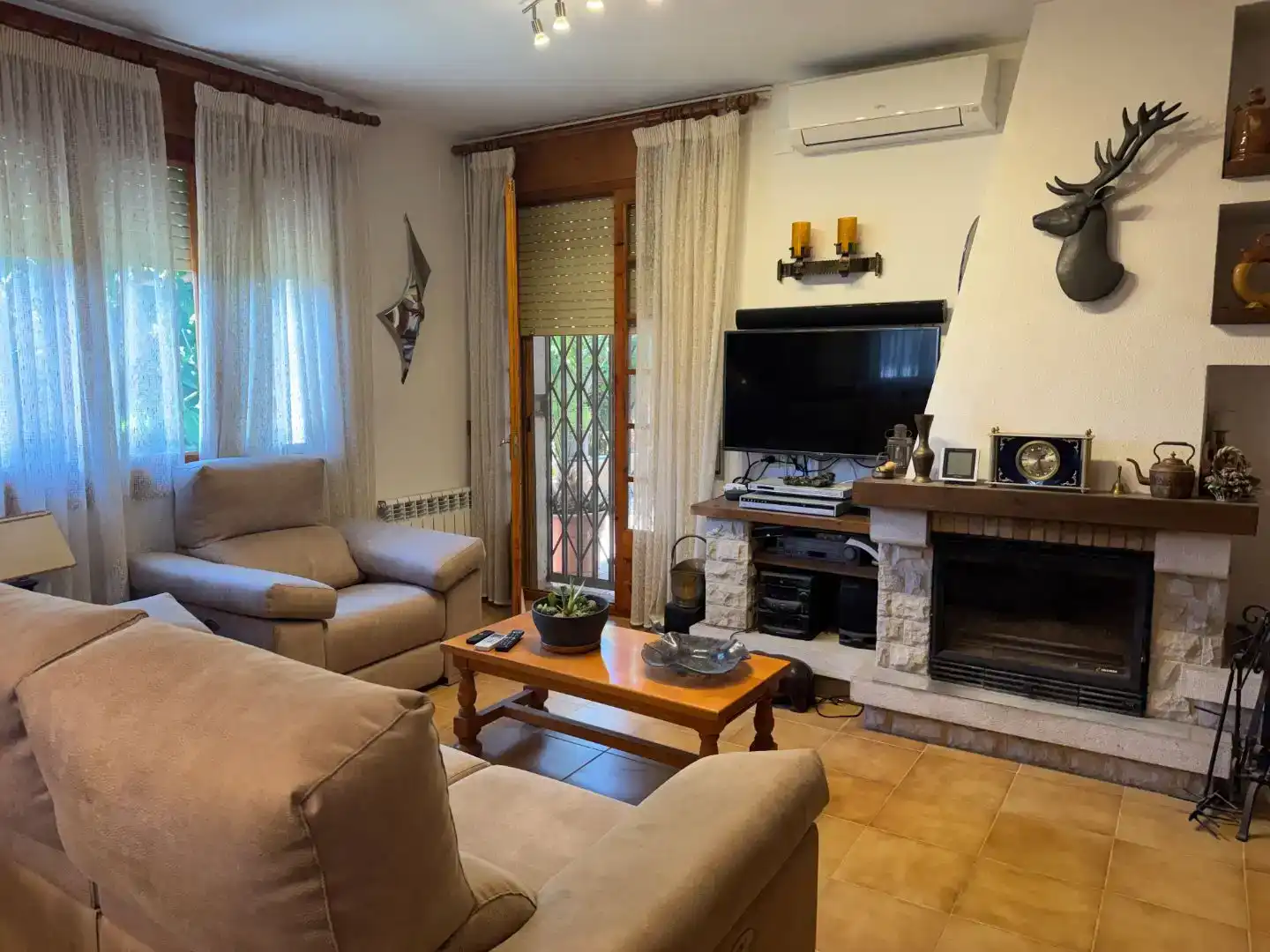 Sala d'estar de Pis en venda en Sant Antoni de Vilamajor amb Aire condicionat, Jardí privat i Traster