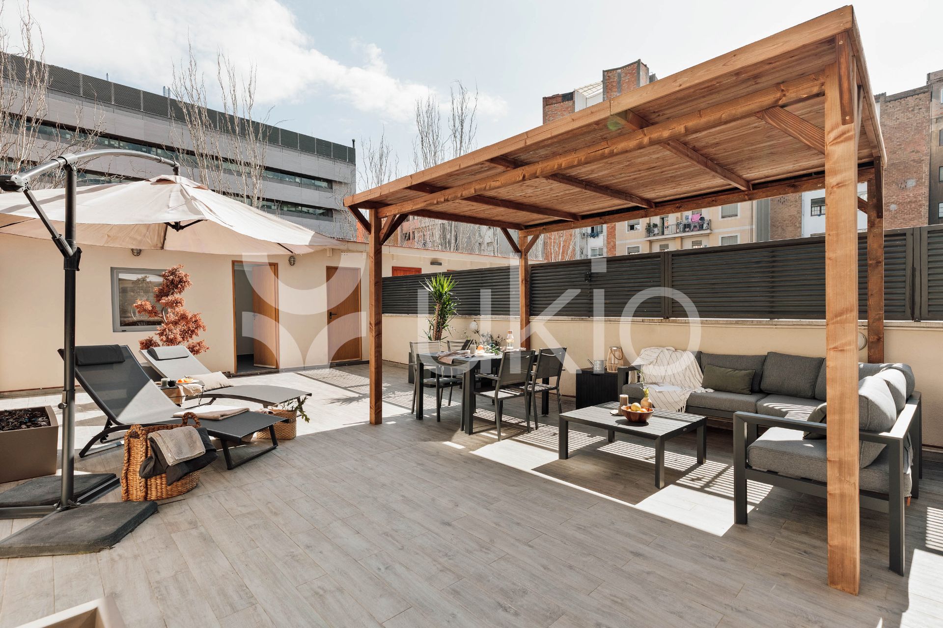 Terraza de Apartamento de alquiler en  Barcelona Capital con Aire acondicionado, Calefacción y Terraza