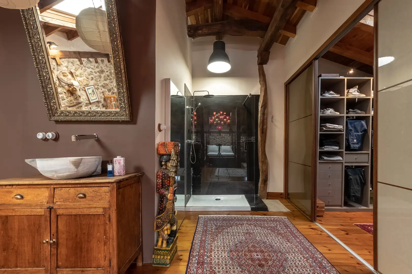 Baño de Casa o chalet en venta en Galdames con Parquet, Trastero y Piscina