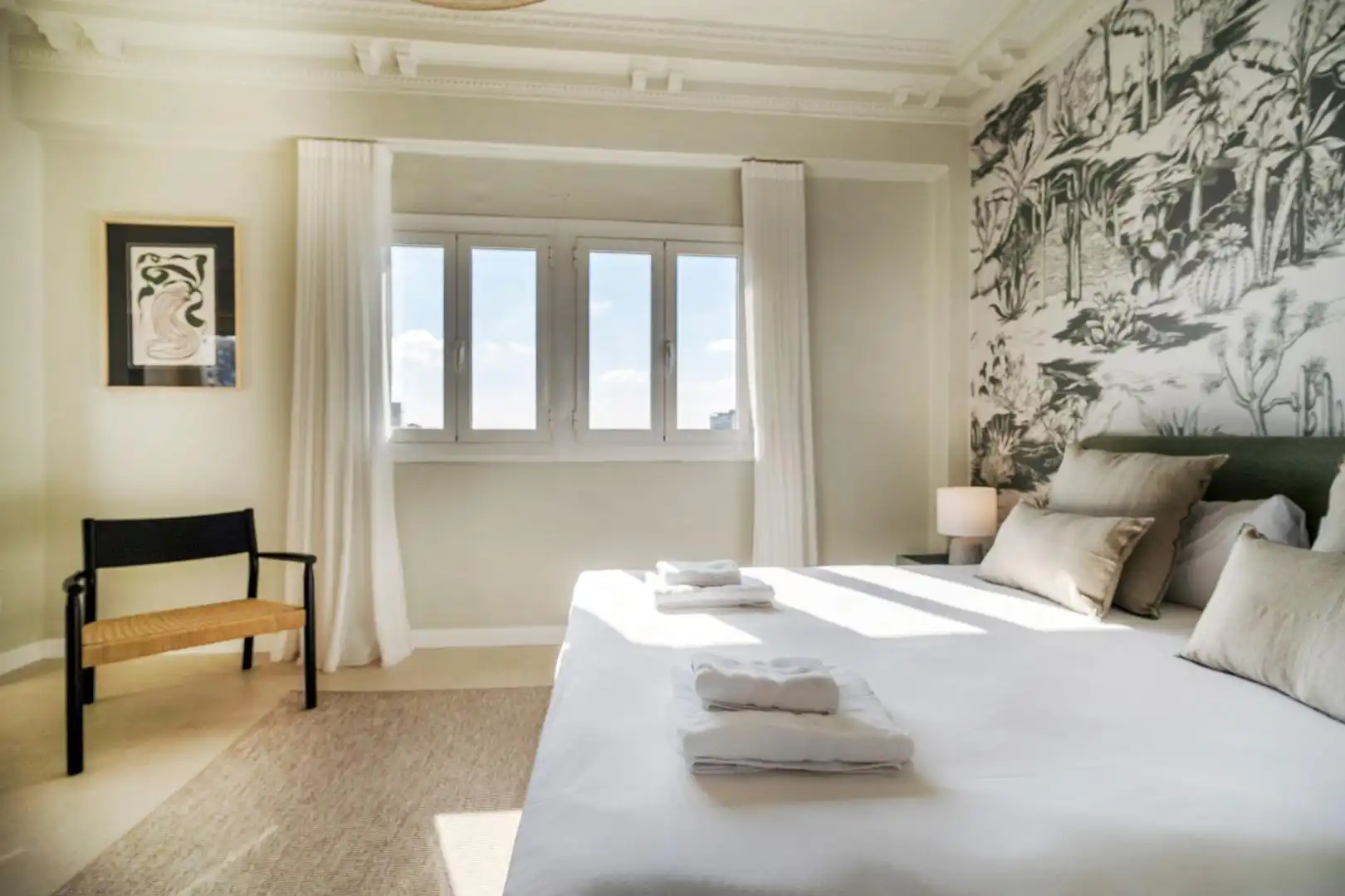 Bedroom of Attic for rent in Valencia  with Air Conditioner, Heating and Terrace