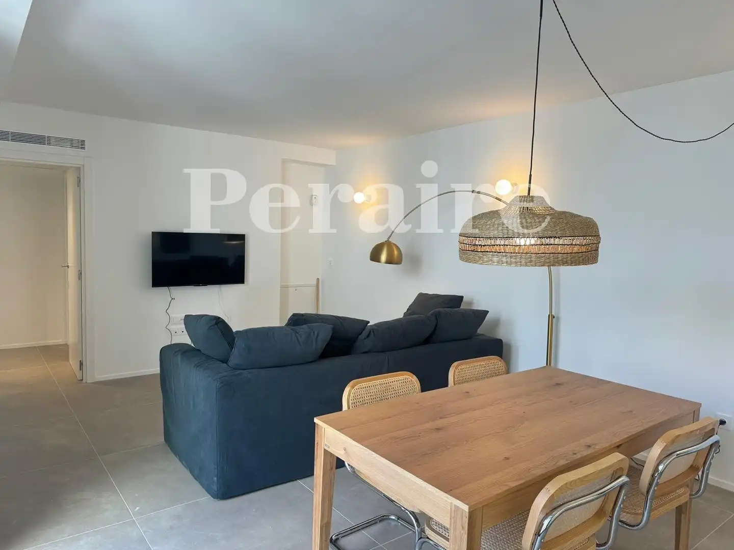 Sala de estar de Casa o chalet de alquiler en Badalona con Parquet y Terraza