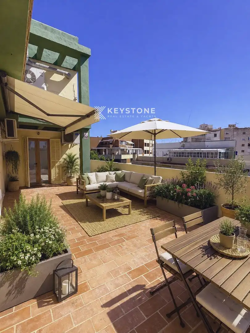 Terrasse von Dachboden zur Miete in  Palma de Mallorca mit Klimaanlage und Terrasse