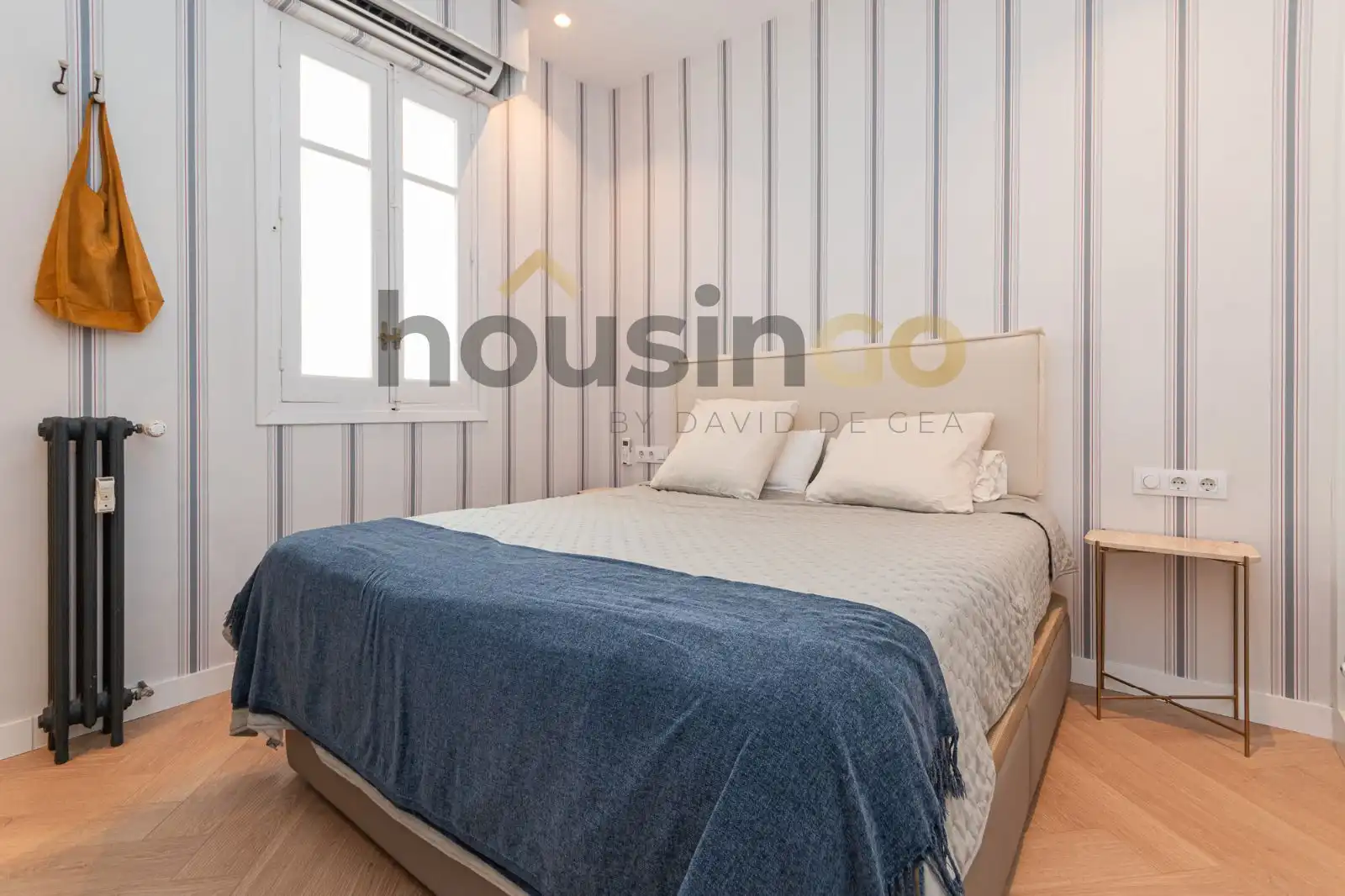Schlafzimmer von Wohnung zur Miete in Madrid mit Klimaanlage, Heizung und Terrasse