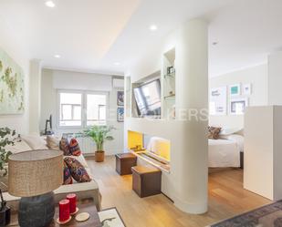 Living room of Apartment to rent in  Madrid Capital  with Air Conditioner, Heating and Furnished