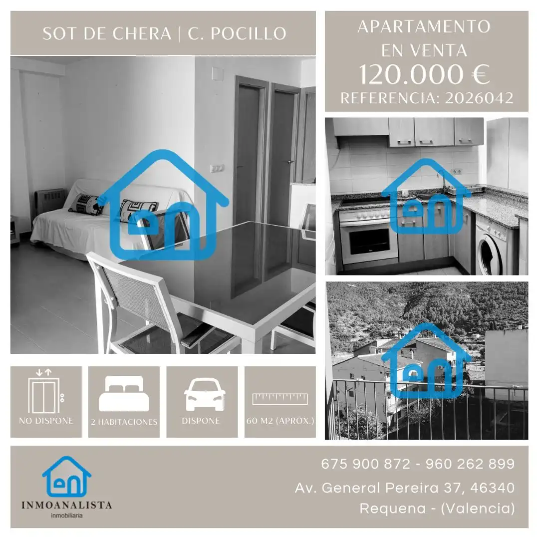 Vista exterior de Apartament en venda en Sot de Chera amb Calefacció, Terrassa i Traster