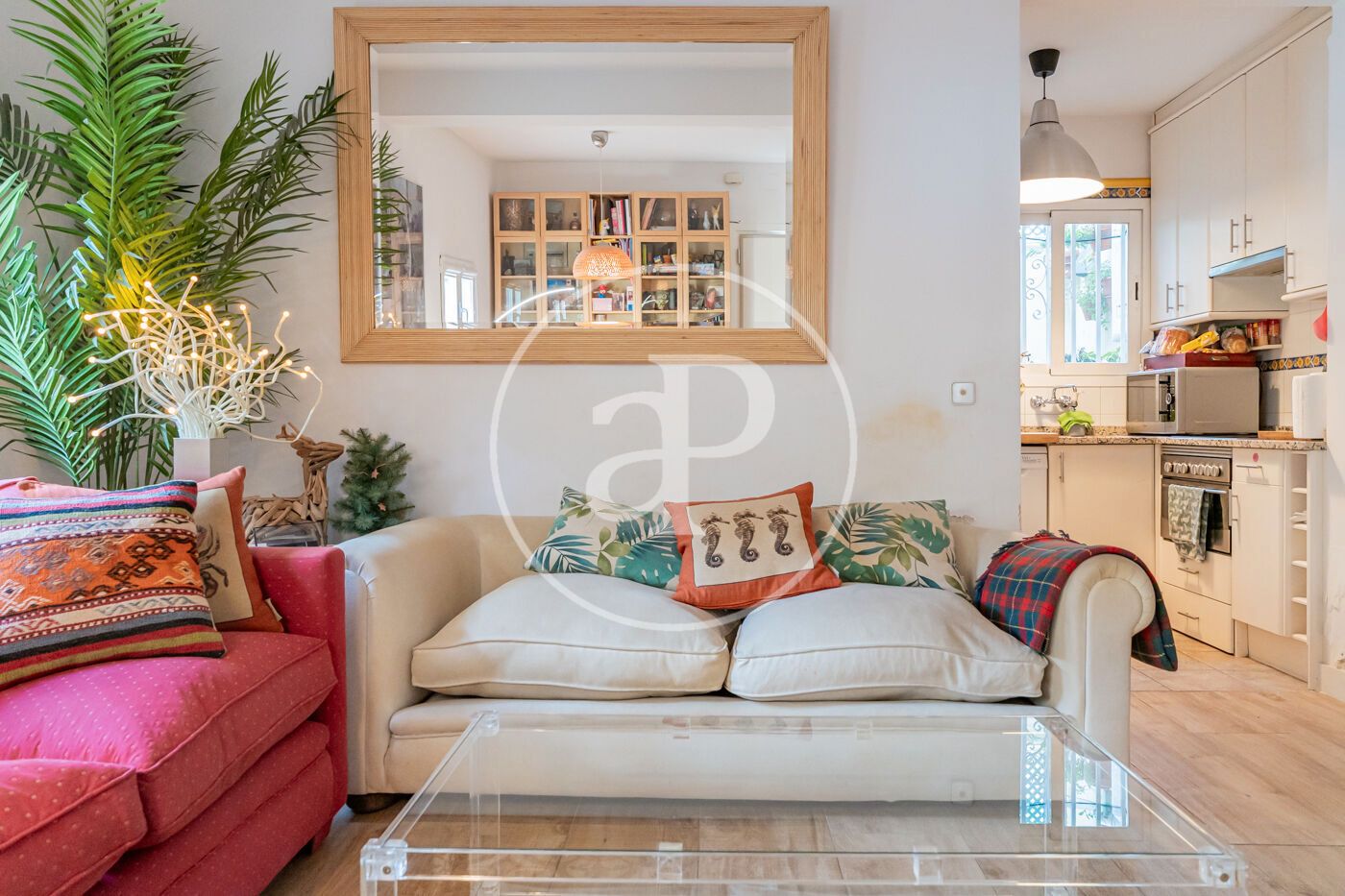 Living room of Single-family semi-detached for sale in  Madrid Capital  with Air Conditioner, Heating and Terrace