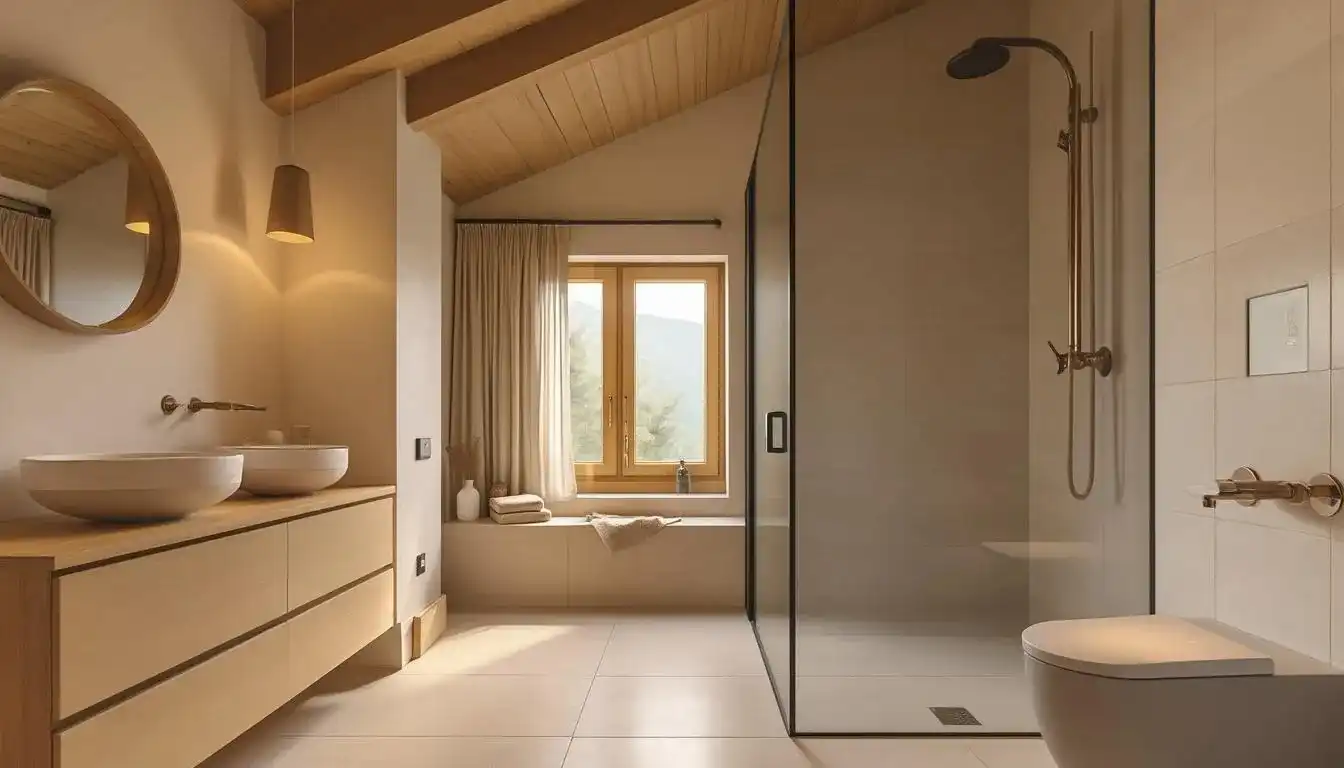 Bathroom of Houses for sale in Hoz de Jaca  with Air Conditioner, Heating and Furnished