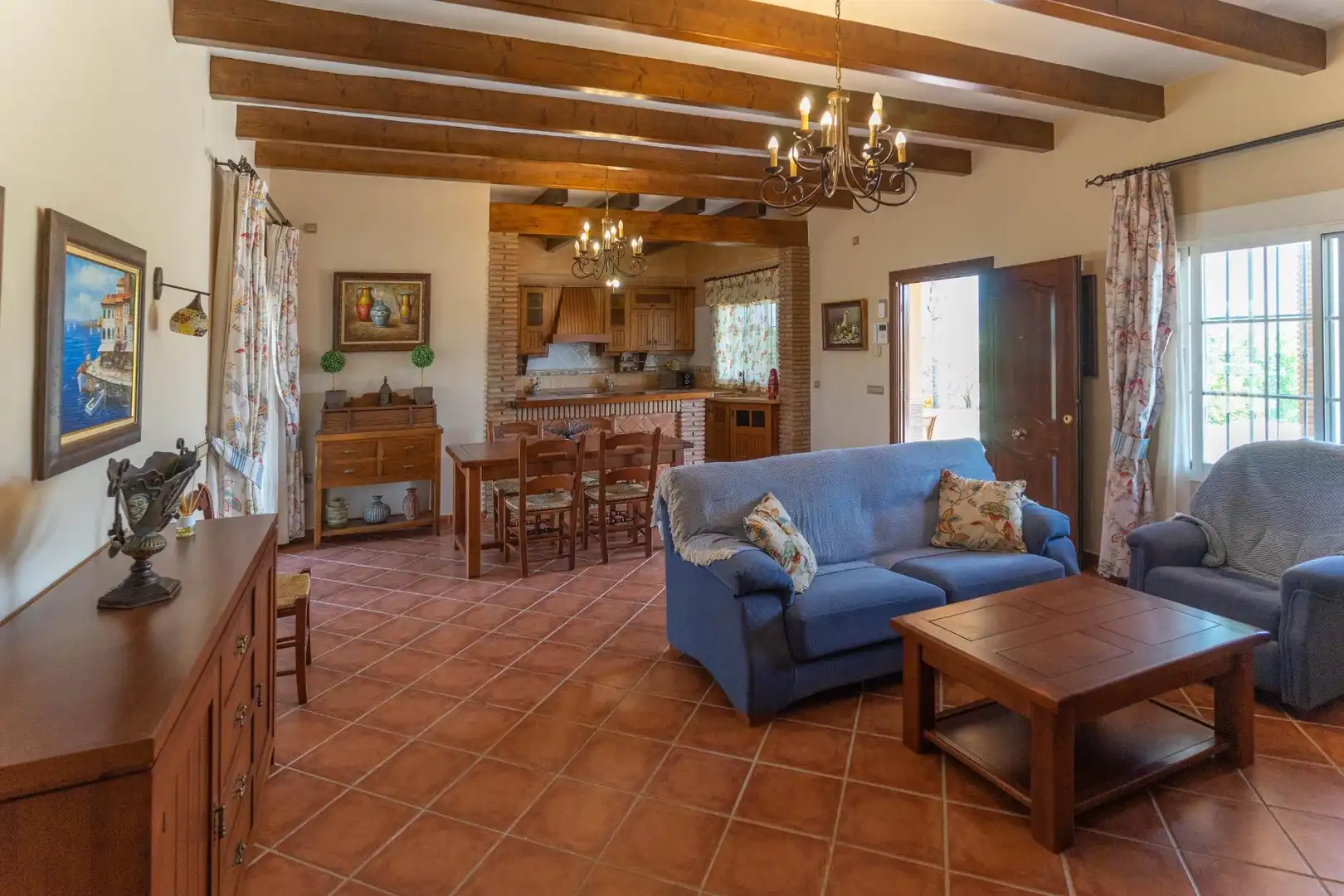 Living room of Houses for rent in Alhaurín El Grande  with Air Conditioner, Private garden and Terrace